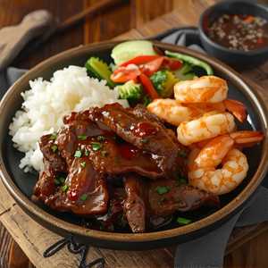 Shrimp & Beef Teriyaki