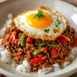 Krapow Kai Down With Crabmeat
