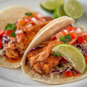 BAJA FISH TACOS (2 per order)