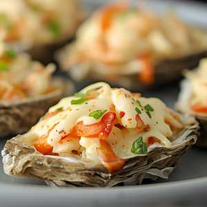 King Crab Stuffed Oysters