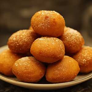Beignets au fromage de chèvre saupoudrés de sucre épicé