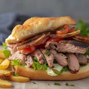 Sandwich De Bistec De Puerco