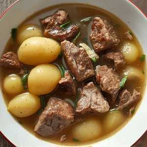 Beef boiled with potatoes