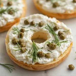 Toasted Bagel With Whitefish Spread
