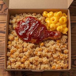 Kids BBQ Chicken & Mac [Wheat, Dairy, Soy]