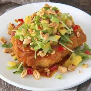 Gai Tod Mamuang Fried Chicken + Green Mango