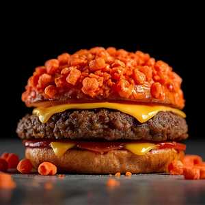 Flaming Hot Cheetos Burger