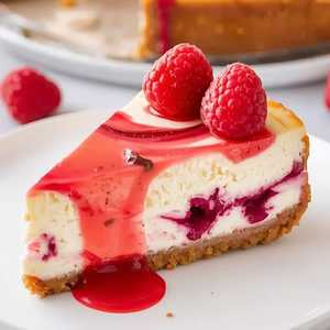 Raspberry Donut Cheesecake