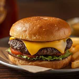 Cheese Burger with Fries