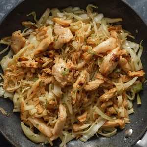 Cabbage w/Salted Chicken