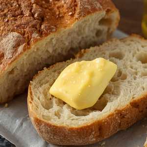 Warm Edible Schoolyard bread, our cultured butter, flaky sea salt