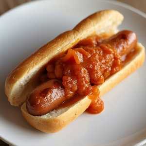 Buffalo Chili Sausage Sandwich