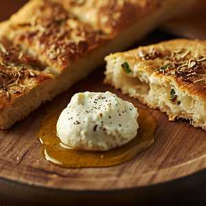 FOCACCIA AROMATICA E STRACCIATELLA