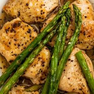 Chicken With Fresh Asparagus 黑椒芦笋炒鸡