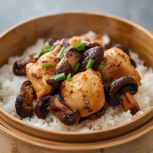 Black Mushroom & Chicken Rice