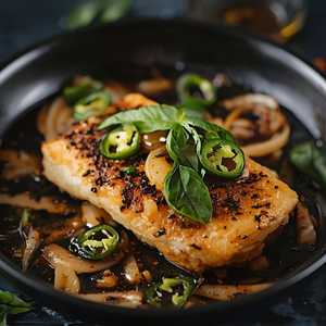 CÁ MIẾNG XÀO LÁ QUẾ / Fish Fillet with Thai Basil
