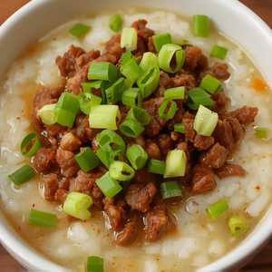 CHÁO BÒ / Rice Porridge with Ground Beef