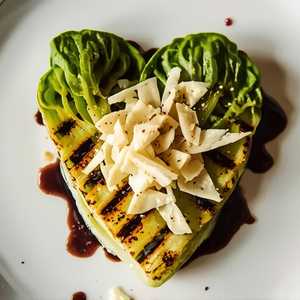 Coeur de romaine grillé au Barolo, Pecorino Romano