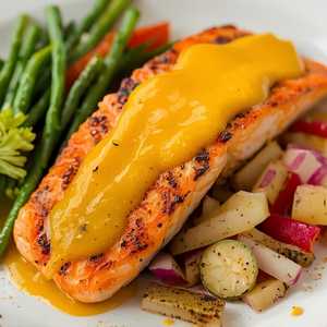 Salmon c/ Salsa de Maracuyá
