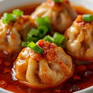 Pork Dumplings In Chili Oil (8pc)