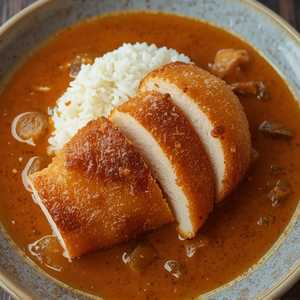 Curry Over Rice with Chicken Katsu
