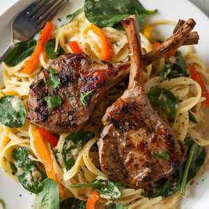 Grilled Lamb Chop Pasta