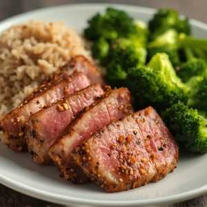 Seared Ahi Protein Brown Rice Plate