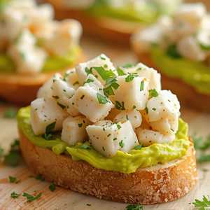 Crab & Avocado Crostini