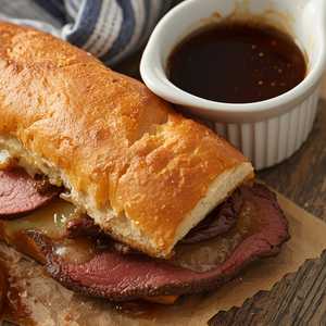 Hot Roast Beef - French Dip