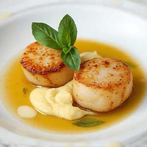 Basil Caramelized Sea Scallops