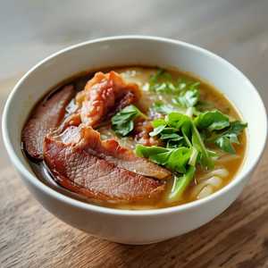 Tuber Mustard & Roasted Duck Rice Noodle Soup