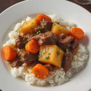 Beef Stew Over Rice