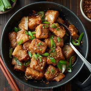 XO Sauce Pork Neck with Leek Flowers