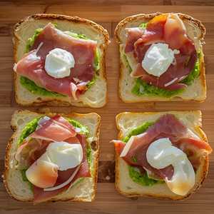 Crostini con Pesto e Prosciutto