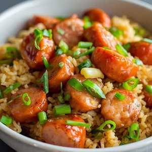 Taiwanese Sausage Fried Rice (Not GF)
