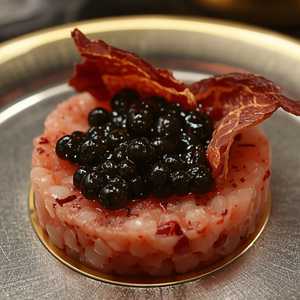 Yellowtail Tartare, Bacon & Caviar