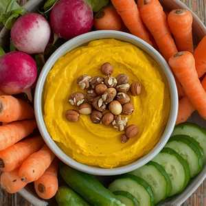SEASONAL CRUDITE & GOLDEN BEET DIP