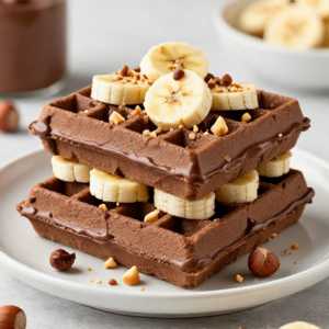 Nutella Chocolate Waffles - Double