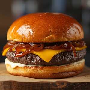 The Grille’s Signature Cheeseburger* with Caramelized Onions, Wisconsin Grand Cru Gruyère and Shallot Aioli