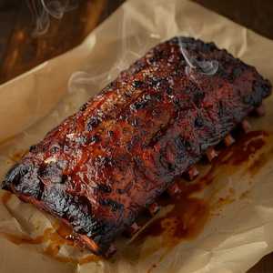 Dry Rubbed Smoked Pork Ribs - Full Slab