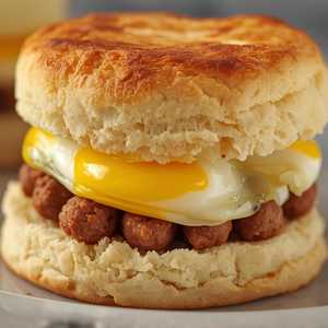 Sausage Biscuit with Egg