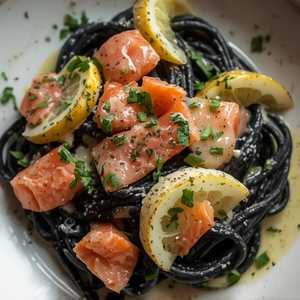 Linguini Nere al Salmone