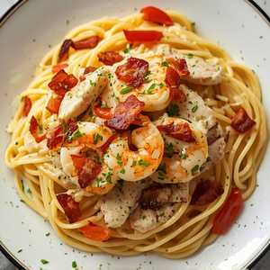 Chicken & Shrimp Carbonara