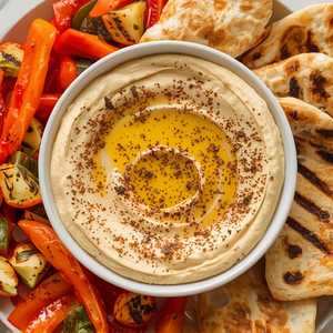Hummus & Woodfired Summer Veggies