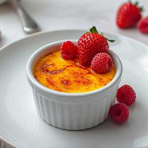 Crème Brulée with Fresh Fruit