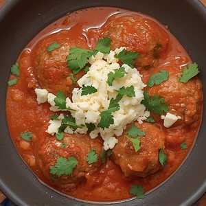 Albondigas Enchipotladas con Queso
