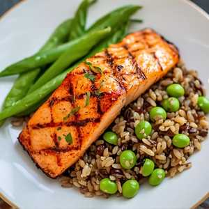 Grilled Sustainable Salmon*, GF