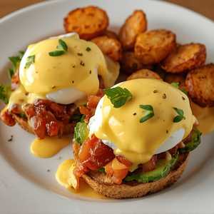 AVOCADO EGGS BENNY*