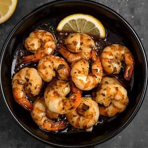 Black Garlic Shrimp Scampi