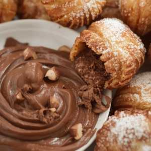 Warm Miniature Chocolate Croissants